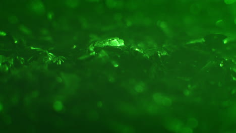 emerald color metal fillings macro shot