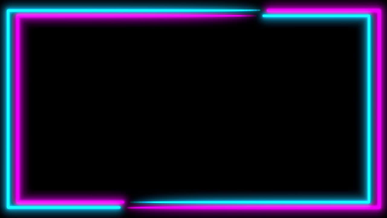 fondo de neón con pantallas de marco led. azul abstracto fluorescente, color púrpura. animación en bucle 4k