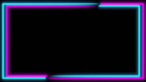 fondo de neón con pantallas de marco led. azul abstracto fluorescente, color púrpura. animación en bucle 4k