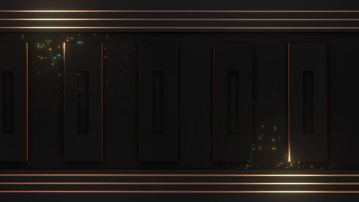 Dark Geometric Background with Glowing Lines