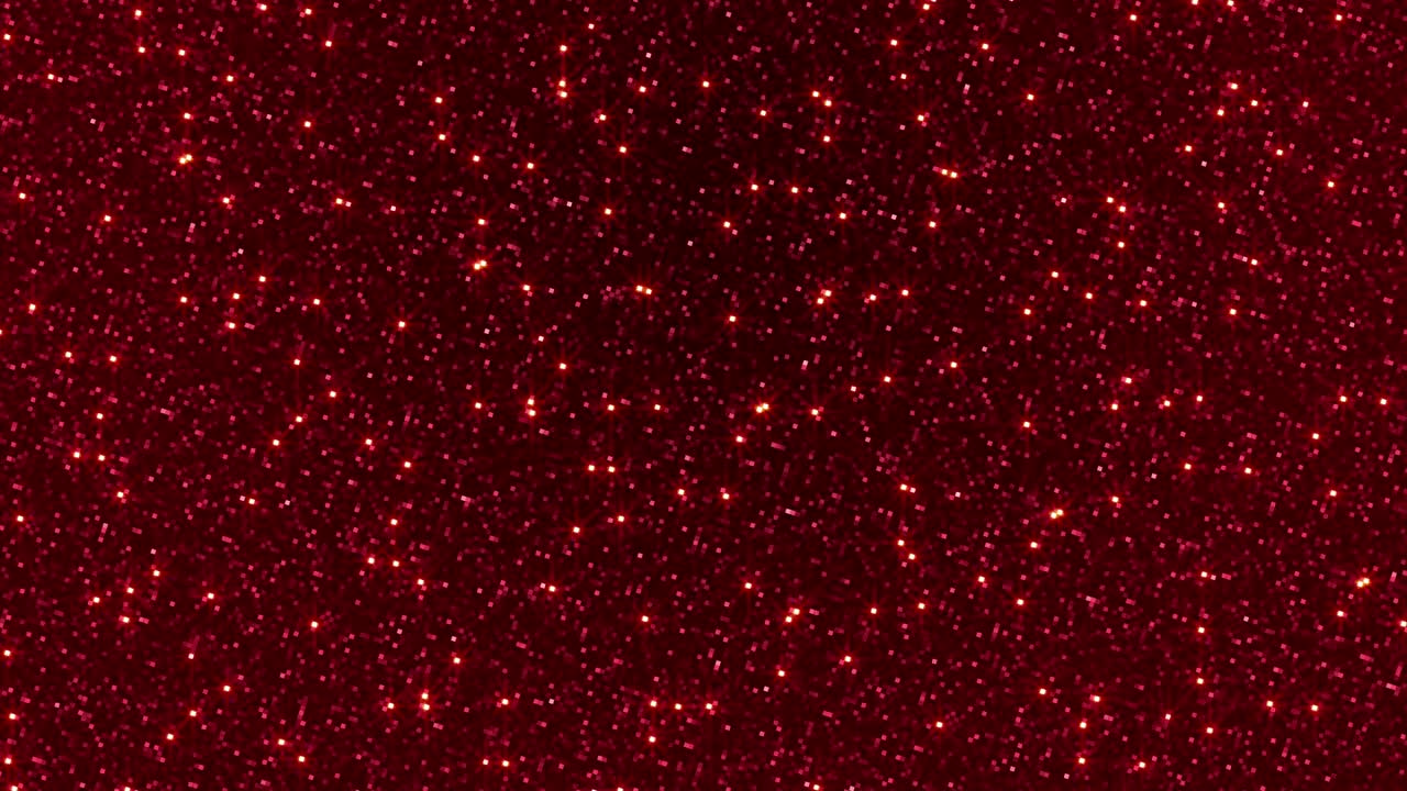 Sfondo di polvere glitterata rossa per festival, feste, eventi. Texture glamour dorata. Animazione in loop 4k.