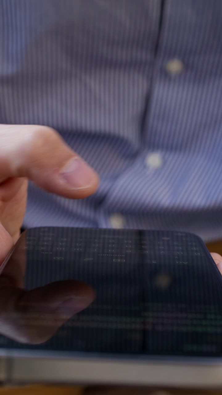 Person using a smartphone or tablet