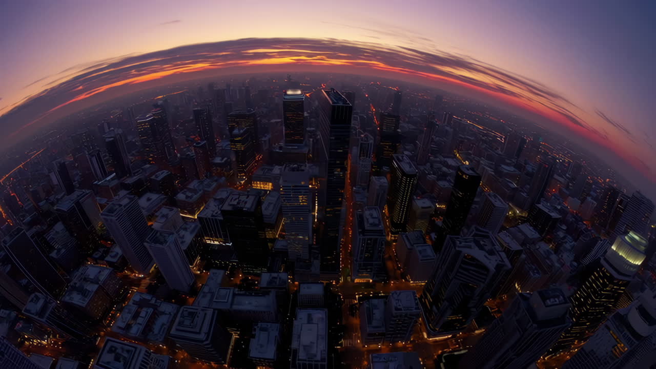 Sunrise over a Metropolis