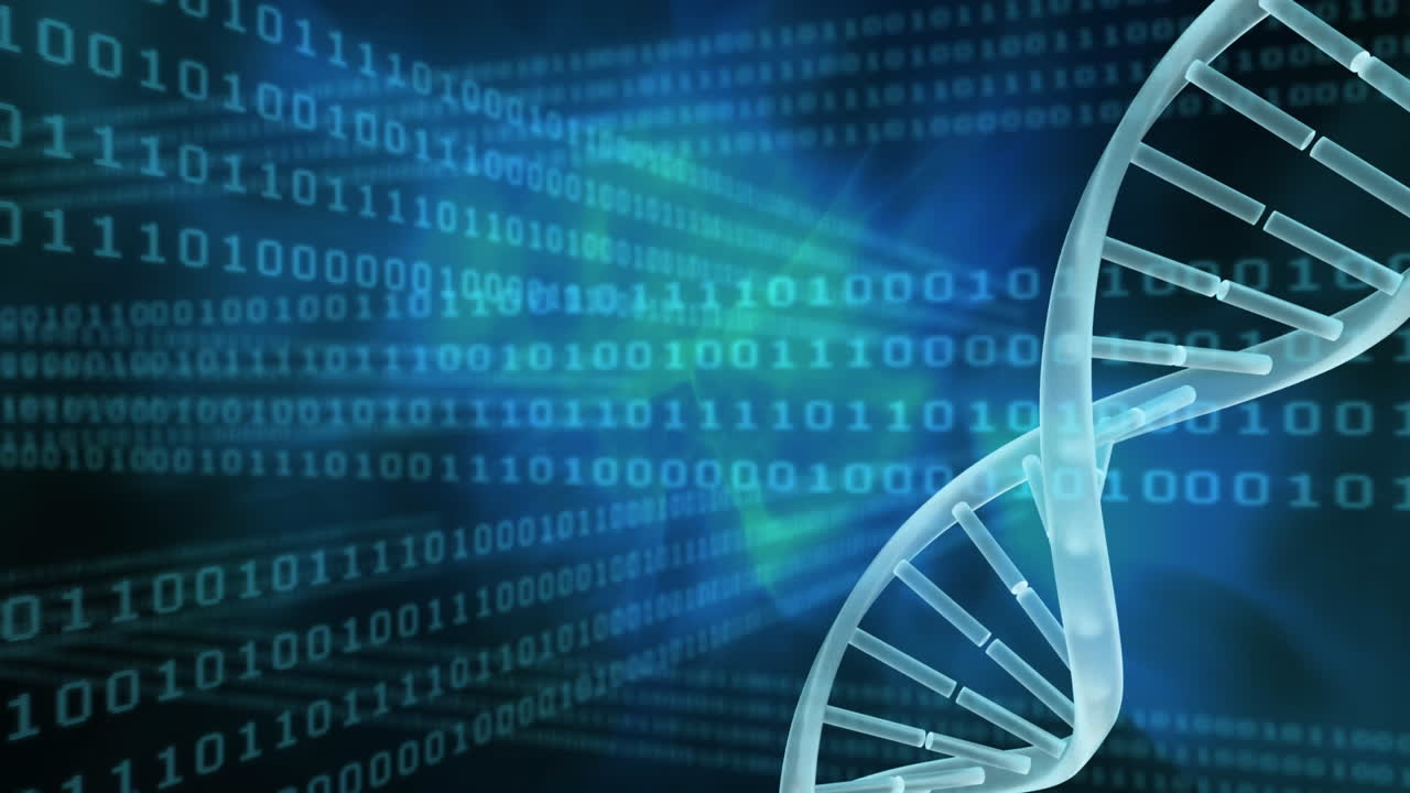Binary code and dna helix