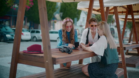 group of friends enjoying a summer day