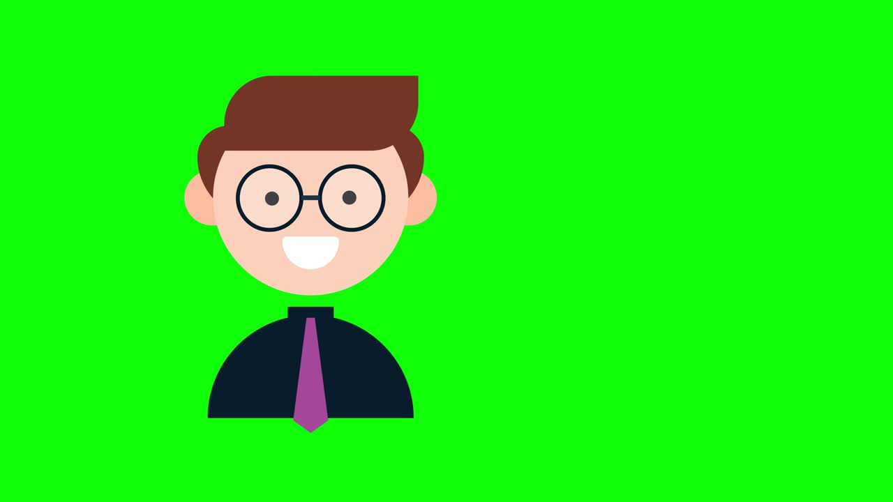 애니메이션 귀여운 소년과 대화 구름