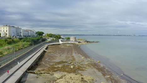 martello tower, seapoint, monkstown, dublin, ireland, september 2021