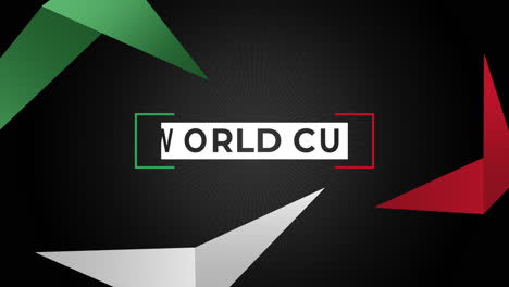 fondo de deporte retro de copa mundial de forma geométrica abstracta de movimiento y texto