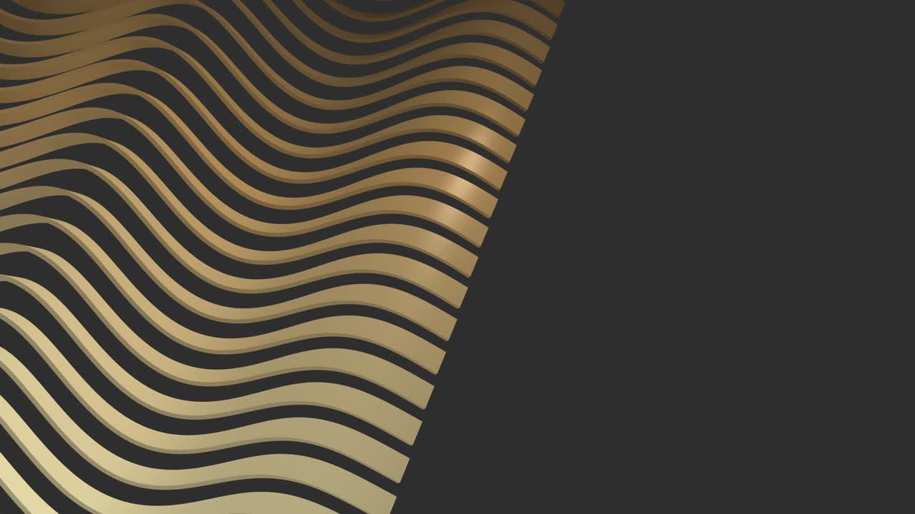 Half Abstract Circular loop background . 3d rendering-a 3d pattern of ribbon waves with a louver effect. Business presentation background, Gold beige color.