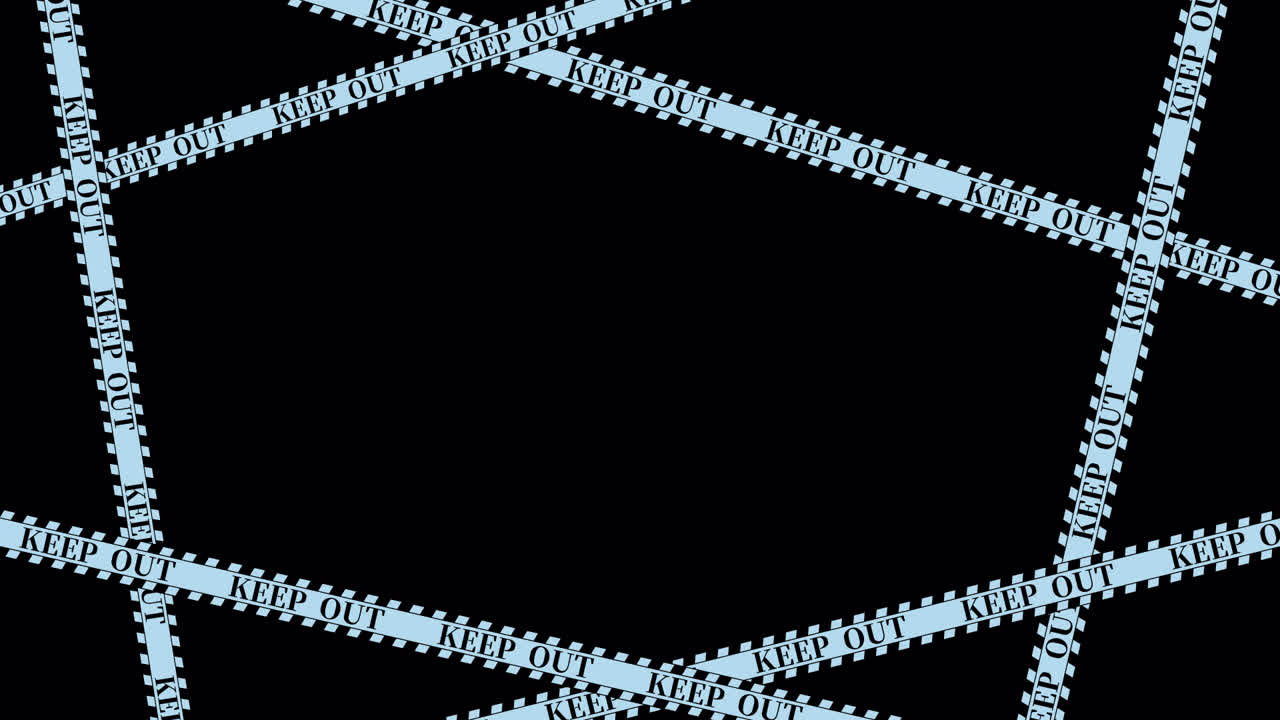 KEEP OUT animated overlay.  1080p - 30 fps - Alpha Channel (5)