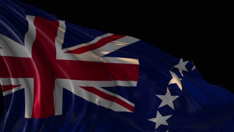 agitando la bandera de las islas cook