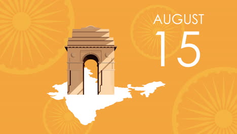 india independence day celebration with arch monument