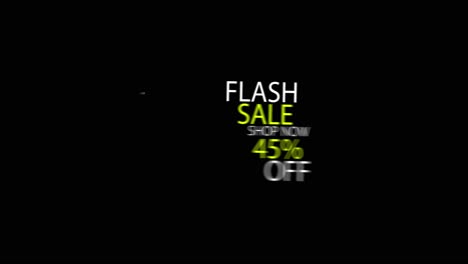 black screen, flash sale animation forty five percent