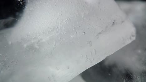 cubo de hielo extrema macro cerrar