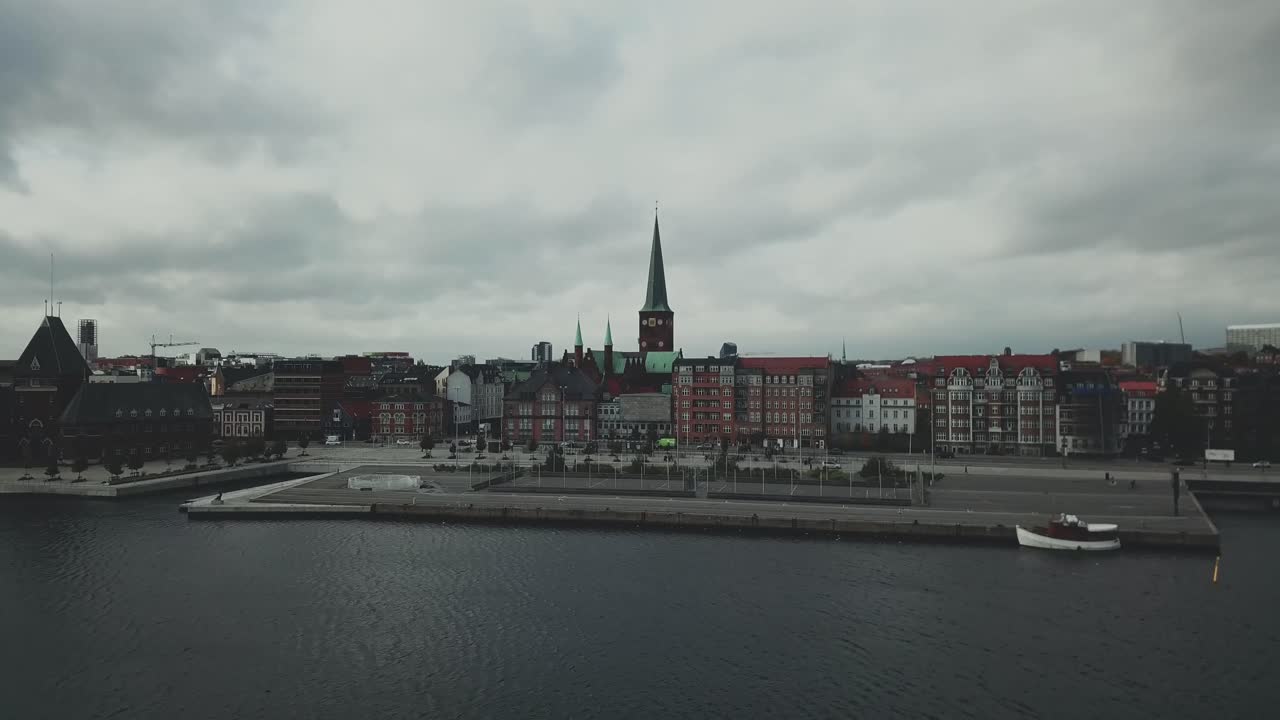 Droneudsigt over Aarhus, Danmark