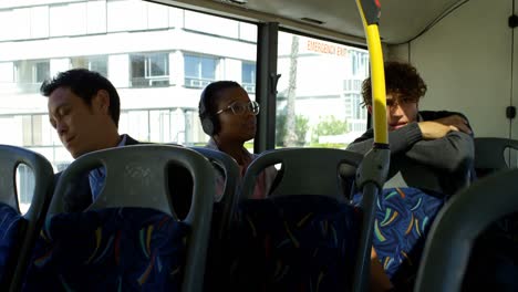 commuters travelling in bus 4k