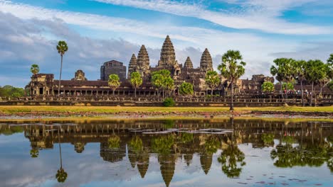 time lapse of angkor wat in siam reap, cambodia.