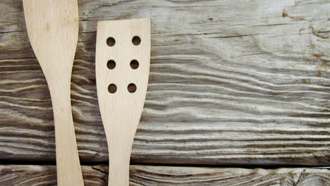 Wooden spatula on table