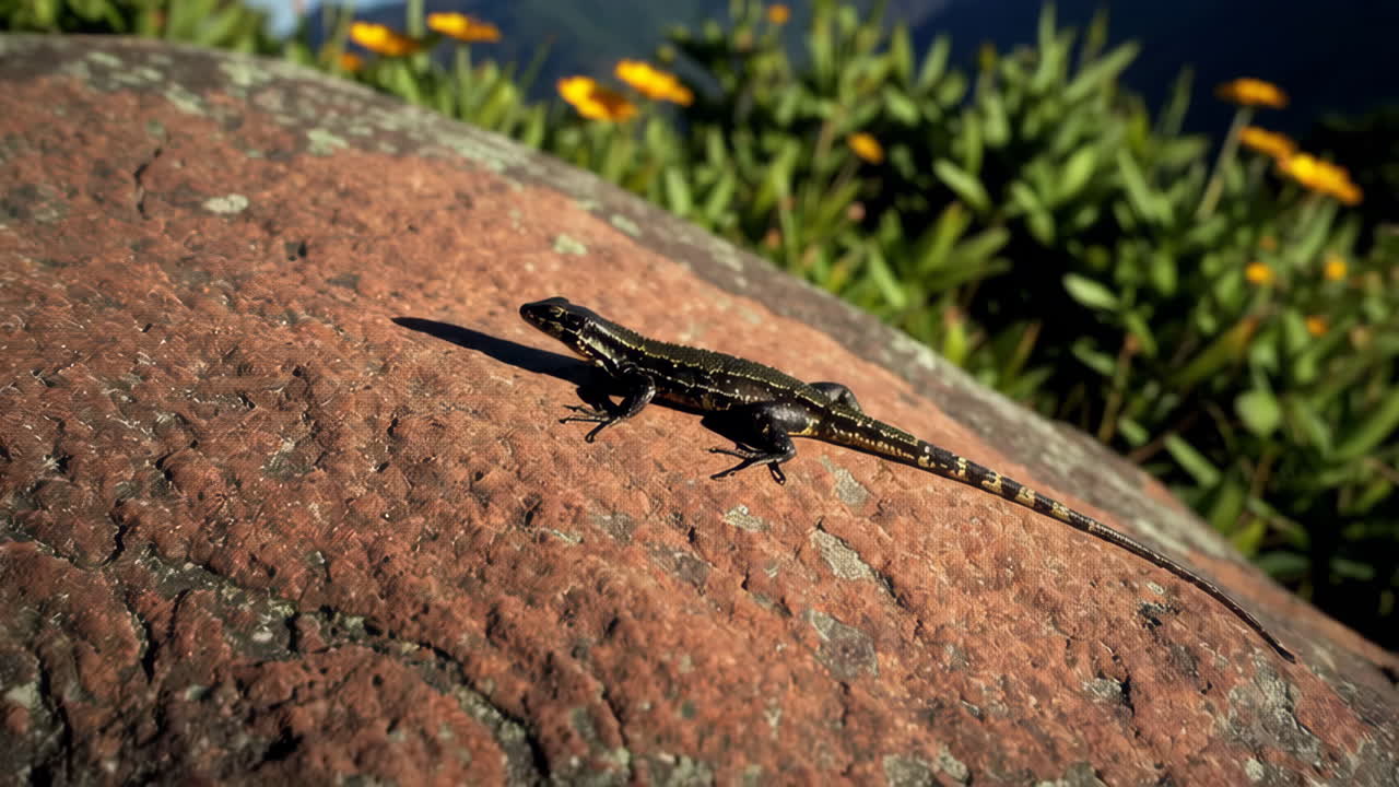 Lizard on a Rock in the Andes Mountains