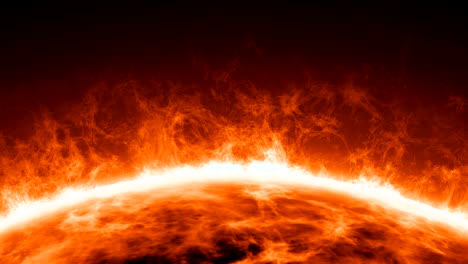 quemando el hermoso sol naranja