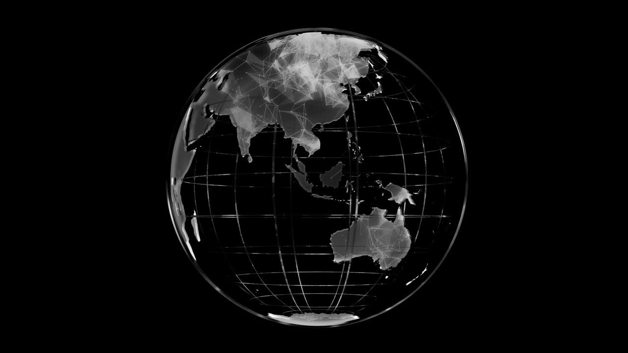 abstract globo giratorio estilizado del planeta. diseño creativo y tecnológico del planeta tierra. en bucle