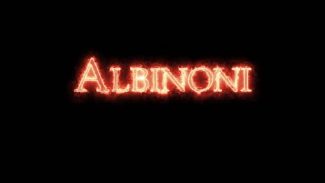 albinoni escrito con fuego. bucle