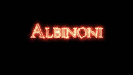 albinoni written with fire. loop