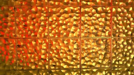 abstract golden 3d geometric pattern. mosaic metallic background for event. 3d animation loop 4k