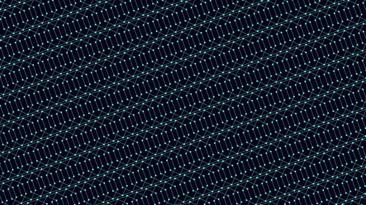 A visually striking design featuring a grid pattern in blue with a diagonal line crafted from black circles, creating an appealing contrast in a simple and modern aesthetic