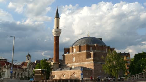 banya bashi mosque in sofia, bulgaria. it is a typical monument of ottoman architecture.