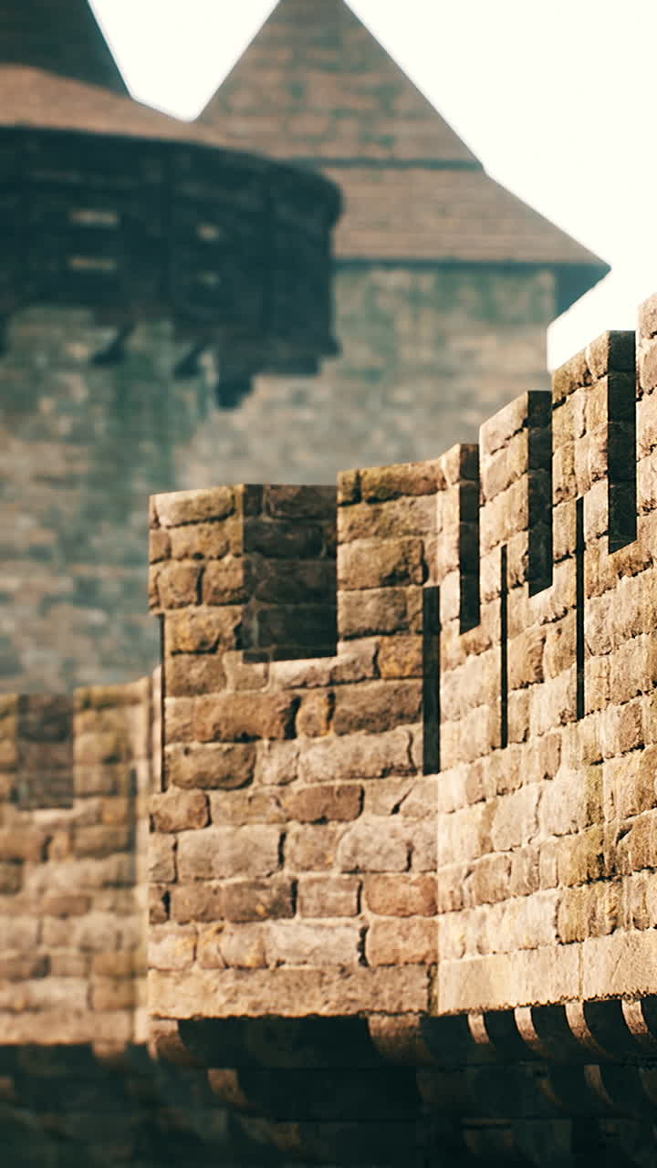 close-up de la pared del castillo medieval