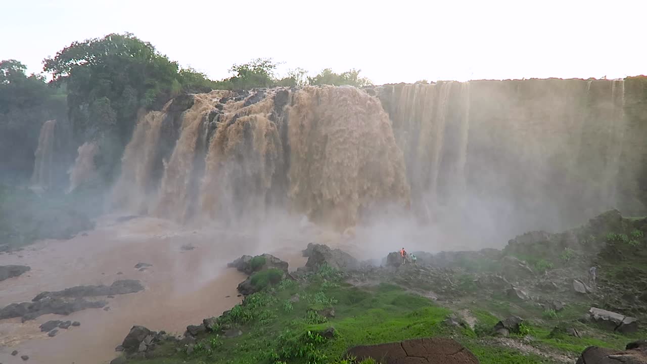 Stunning View of a Powerful Waterfall in Ethiopia