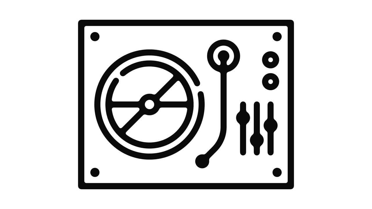 ди-джей линейная движущаяся графика