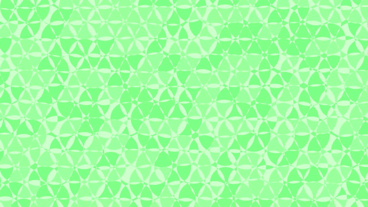 초록색 원은 바람에 날아다니는 칼레도스코프처럼 보입니다.