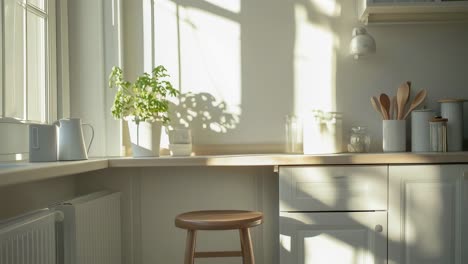 bright and sunny kitchen corner