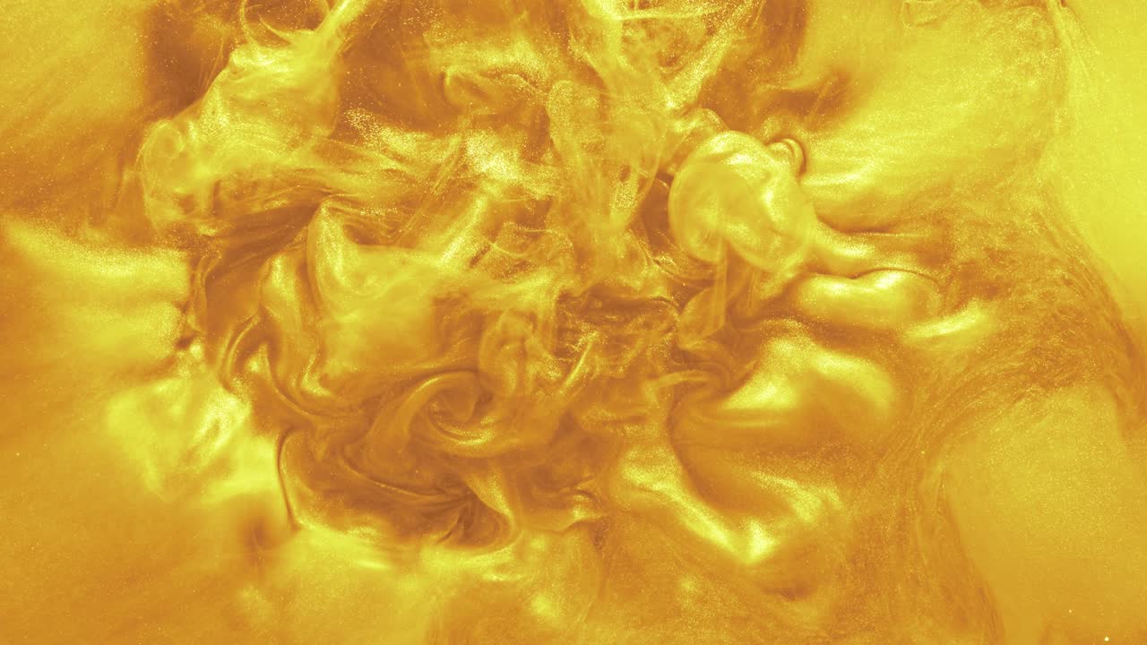 fluid explosion yellow glitter liquid burst motion