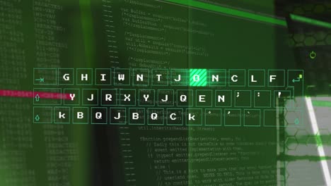 анимация обработки данных и клавиатуры над серверной комнатой
