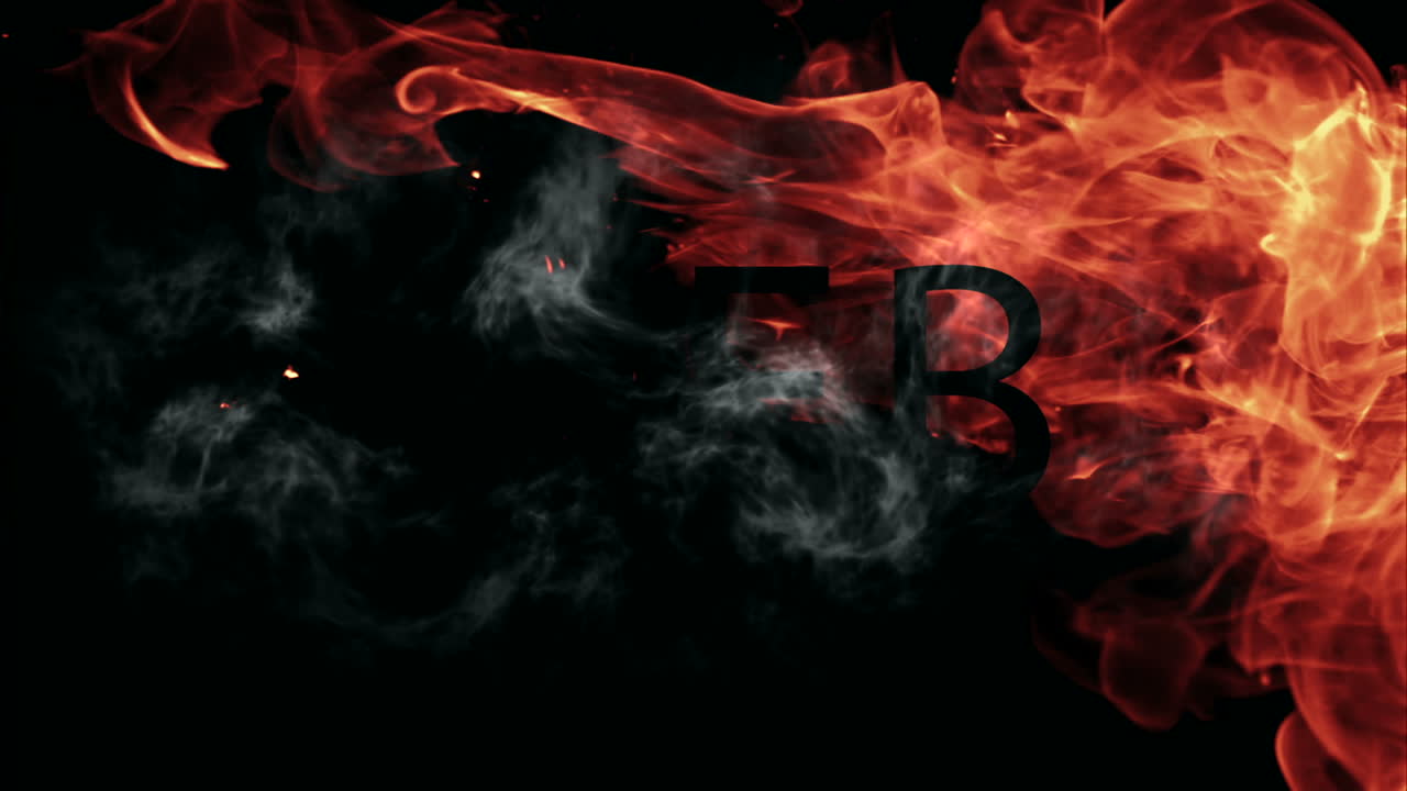 bola de fuego moviéndose a través de la pantalla con texto web