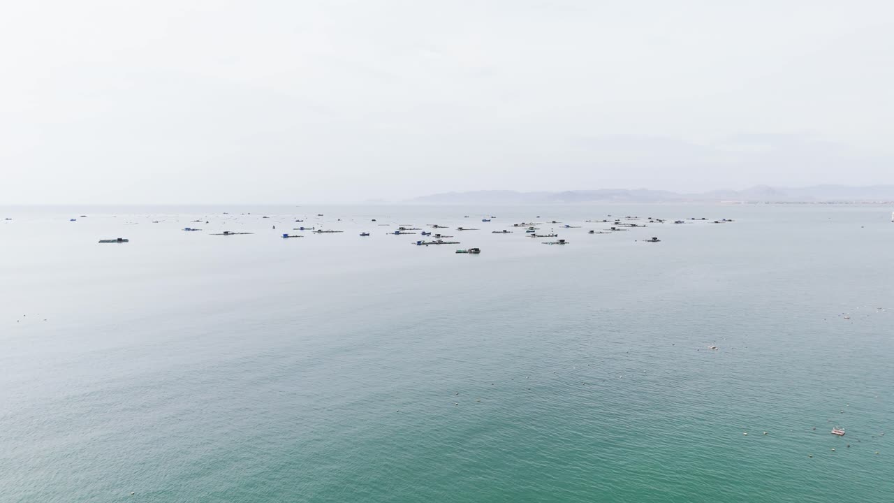 Aerial View Truck of the Coast in Ninh Thuận.