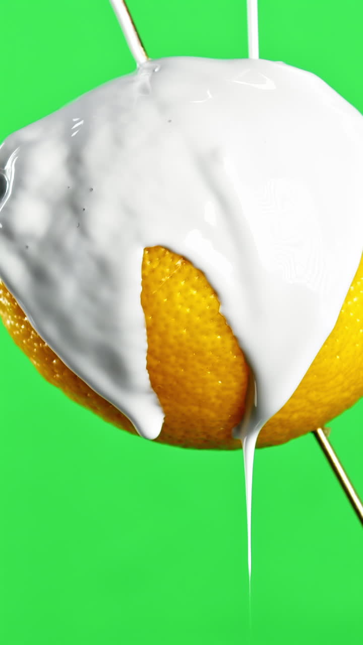 limón salpicado con crema