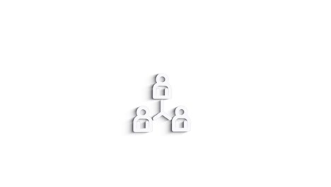 redes sociales diseño de íconos de sombra 3d aislados en fondo blanco. iconos web de esquema. gráficos en movimiento.