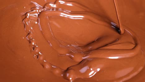 smooth chocolate being stirred and poured