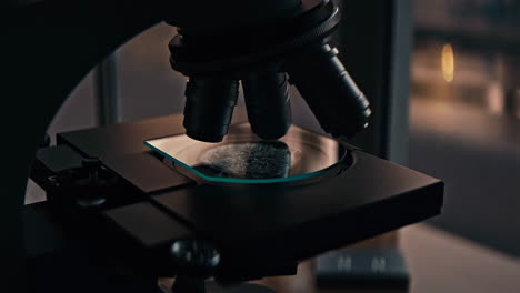 microscopic analysis of a specimen, showing detailed surface textures