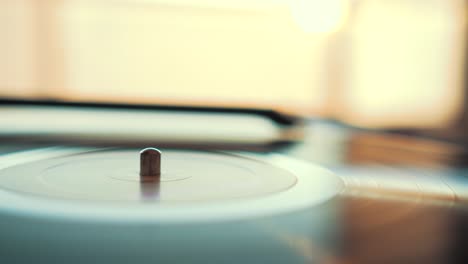 vintage turntable detail