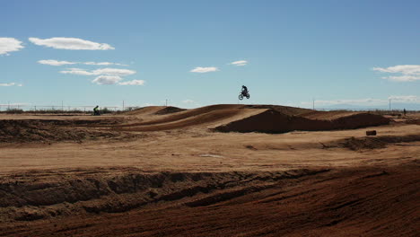 Desert-off-road-vehicle-jumps-ramp-in-slow-motion