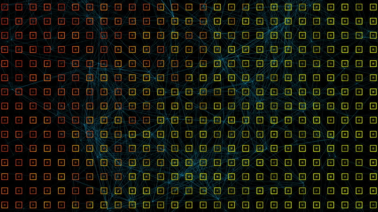 Animation of network of connections over pattern