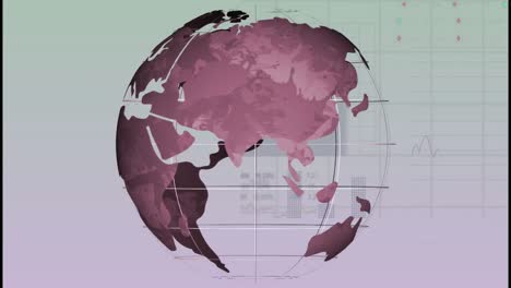 animation of data processing over globe
