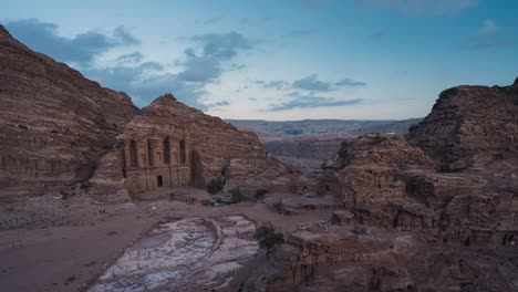 time lapse of the monastery at sunset