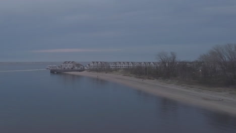 new jersey beachfront drone shot