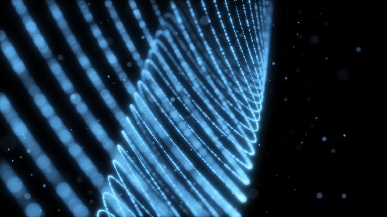 líneas y partículas brillantes abstractas